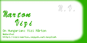 marton vizi business card
